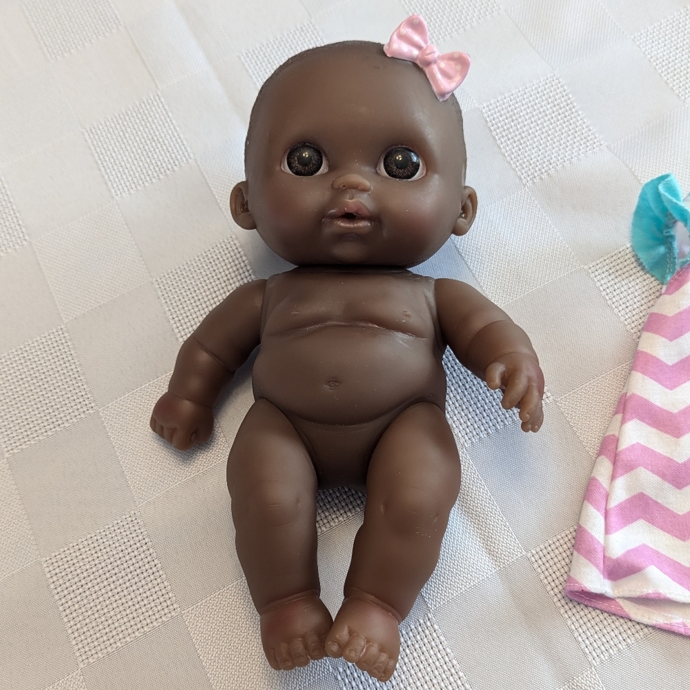 Berenguer Realistic Miniature Brown Doll. Brown  Eyes  Movable Natural Toy. GUC.